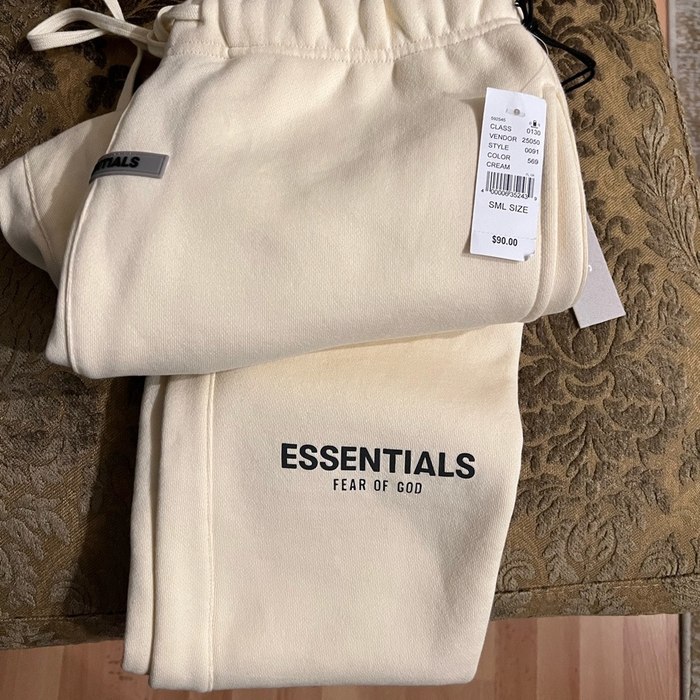 Fear of God Sweatpants Cream size small